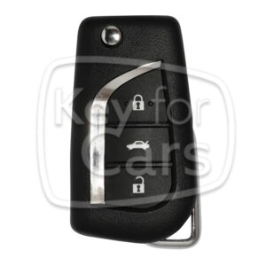 Toyota 3 knops Klap Afstandsbediening Behuizing - CR2032 Batterij - VA2